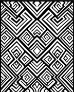 Bold Geometric Maze Pattern Rug