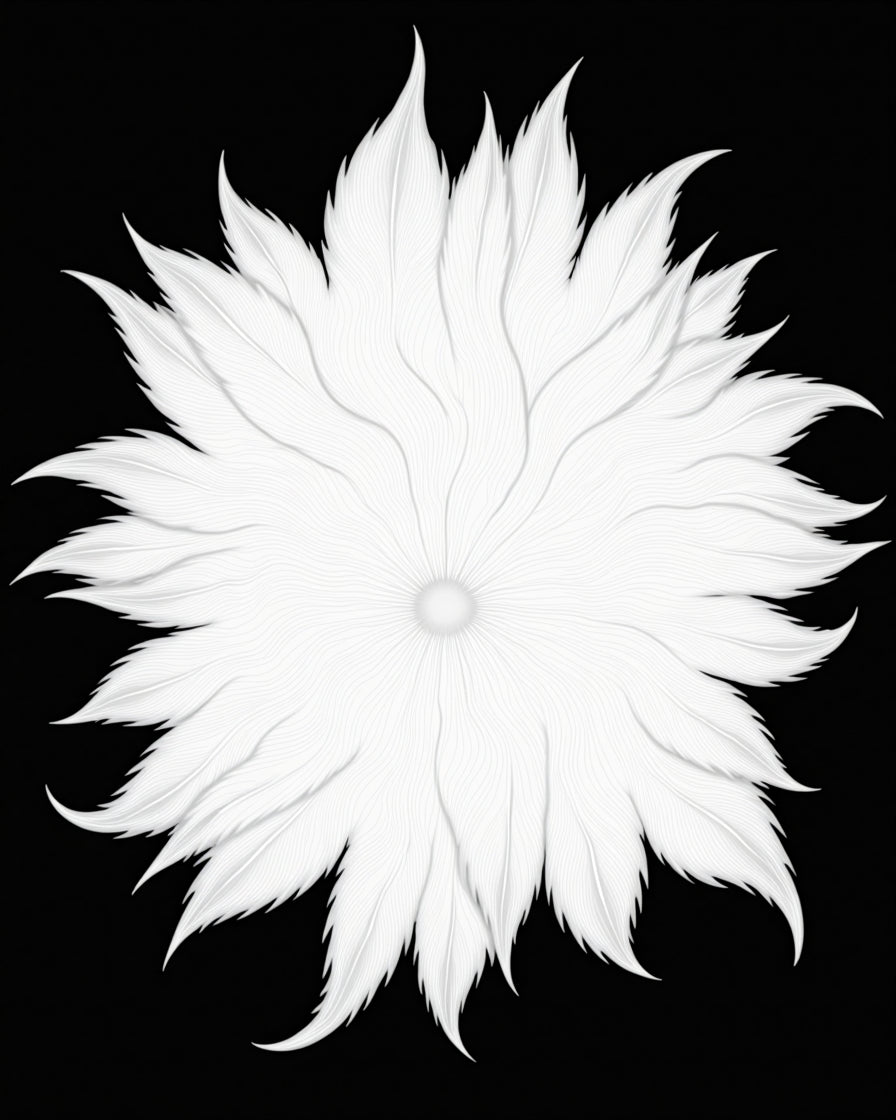 Delicate Feather Radiance Pattern Rug