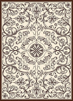 Vintage Floral Scrollwork Pattern Design Rug