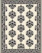 Classic Scroll Damask Pattern Rug
