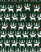 White Deer And Evergreen Forest Print Rug