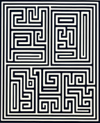 Black and White Maze Artful Rug