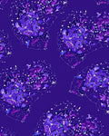 Abstract Purple Floral Splash Design Rug