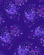 Abstract Purple Floral Splash Design Rug