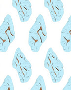 Abstract Ice Blue Wavy Contour Rug