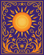 Ornate Sun Floral Swirls Rug