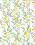 Botanical Leafy Flowing Pattern Rug