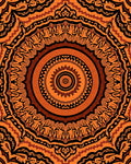 Sunburst Mandala Pattern Rug