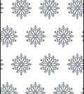 Silver Snowflake Minimalist Pattern Rug