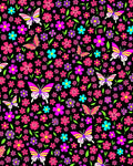 Vibrant Butterflies and Flowers Design Rug