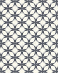 Geometric Gray Cream Quatrefoil Pattern Rug