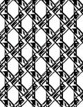Graphic Black White Diamond Pattern Rug