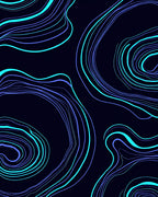 Abstract Swirls Contour Pattern Rug