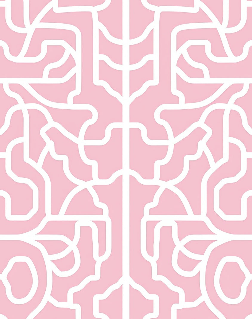 Pastel Abstract Geometric Pattern Rug