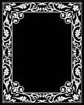 Classic White Floral Scroll Border Rug