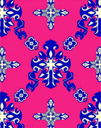 Bright Floral Cross Pattern Design Rug