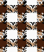 Checkerboard Abstract Organic Flow Rug
