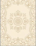 Classic Floral Scroll Medallion Design Rug