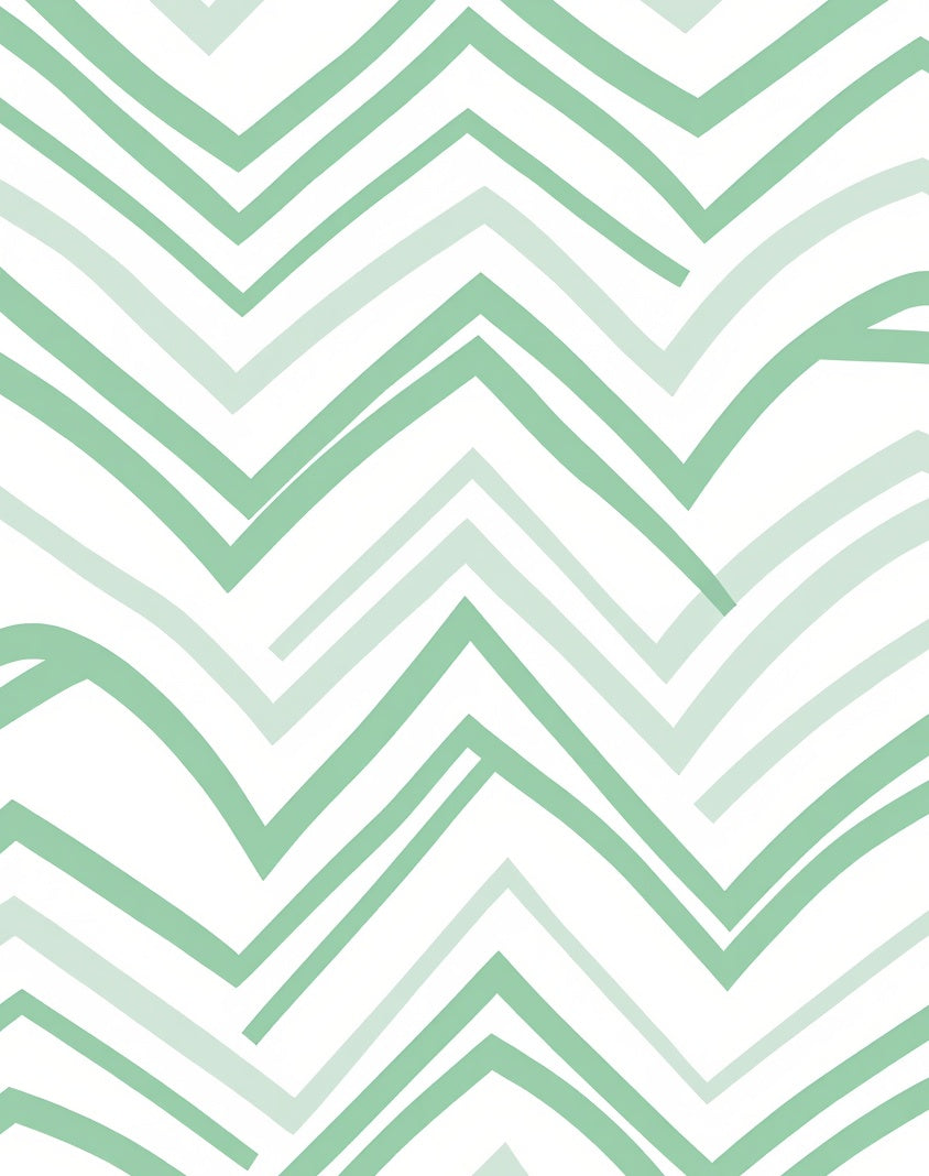 Modern Mint Chevron Pattern Design Rug