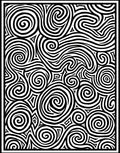 Abstract Swirling Black White Pattern Rug