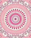 Pink Mandala Floral Symmetry Rug