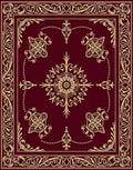 Ornate Golden Floral Lattice Design Rug
