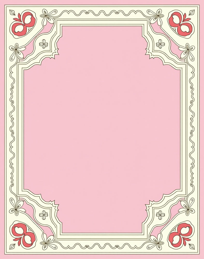 Classic Floral Border Design Rug
