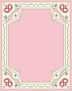 Classic Floral Border Design Rug
