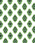 Green Diamond Pattern Geometric Design Rug