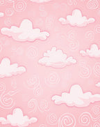 Pink Clouds Swirl Pattern Rug