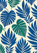 Tropical Leaf Pattern Design Rug