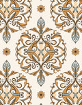 Vintage Floral Scrollwork Cream Rug