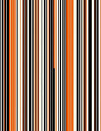 Bold Orange Black Cream Stripes Rug