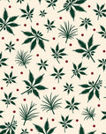 Rustic Leaf and Berry Pattern Rug