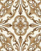 Classic Damask Leaf Swirl Rug