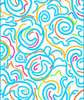 Whimsical Swirls Abstract Pattern Rug