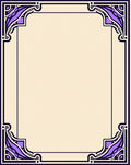 Art Nouveau Purple Geometric Border Design Rug