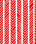 Red White Chevron Stripe Pattern Rug