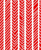 Red White Chevron Stripe Pattern Rug