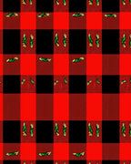 Red Black Buffalo Plaid Pattern Rug