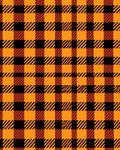 Orange Black Plaid Pattern Rug