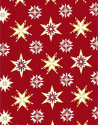 Red And White Star Pattern Rug