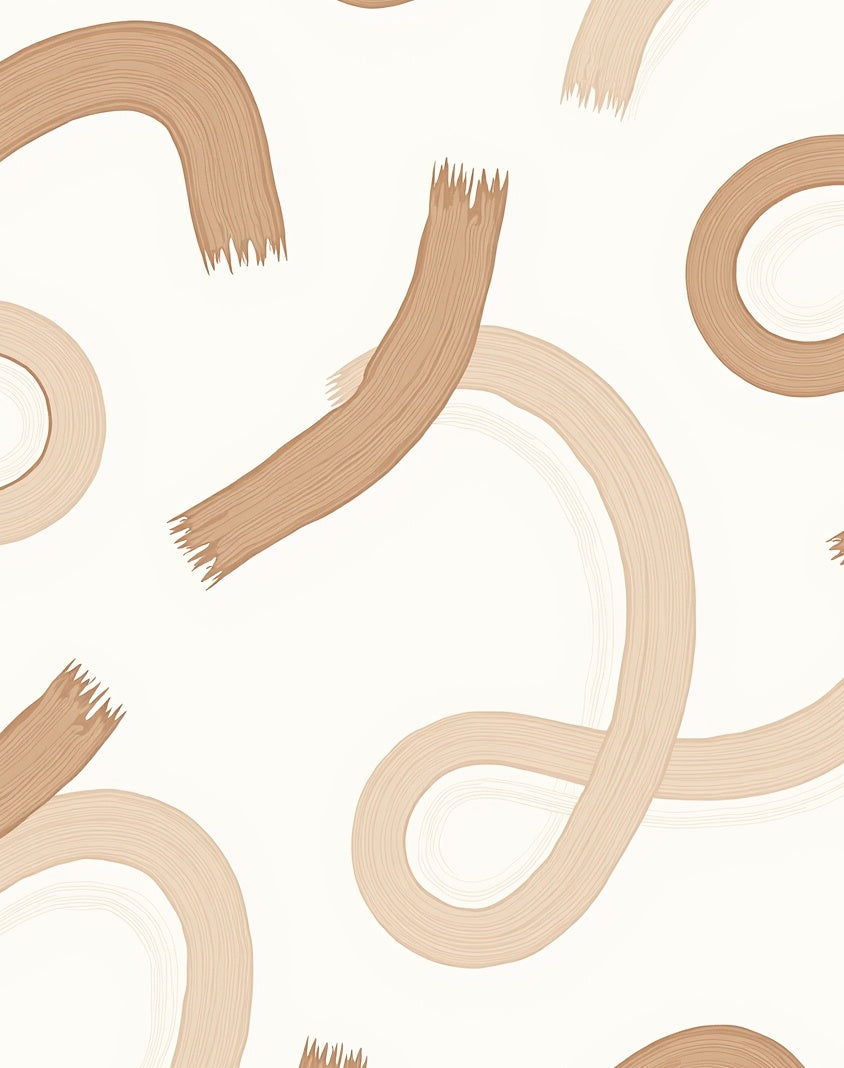 Hand Painted Abstract Swirls Rug
