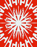Radiant Sunburst Abstract Art Design Rug