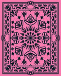Delicate Floral Symmetry Patterned Rug