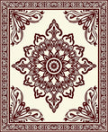 Elegant Classic Mandala Floral Design Rug