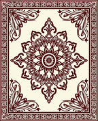 Elegant Classic Mandala Floral Design Rug