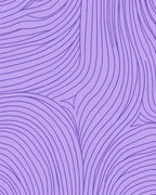 Abstract Purple Wavy Line Art Rug