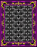 Geometric Abstract Metallic Pattern Rug