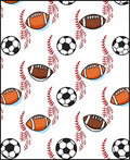 Sporty Ball And Stitch Pattern Rug